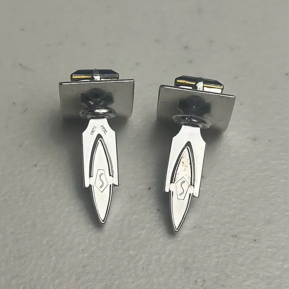 SWANK cufflinks blue
